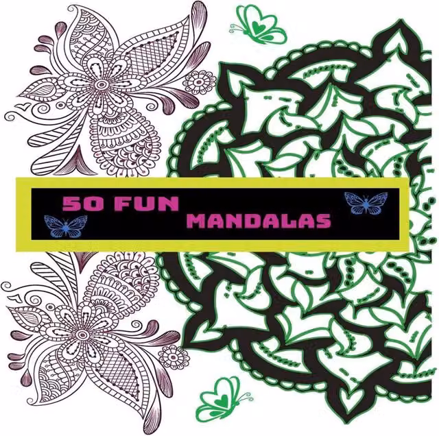 Banks Multicolour Mandala Coloring Book with 50 Fun Designs, Paperback