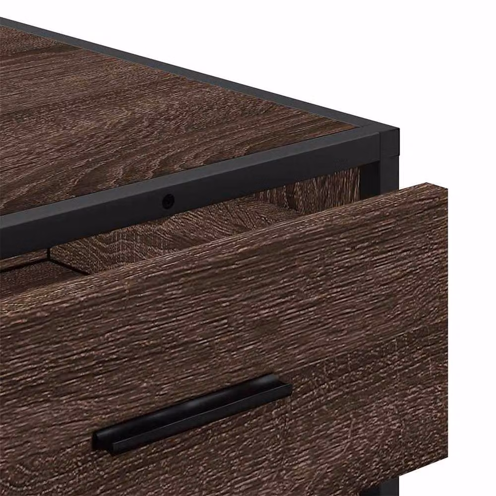 Berkfield Home Elegant Drawer Cabinet in Brown Oak, W/D/H: 70 x 41 x 56 cm – 5