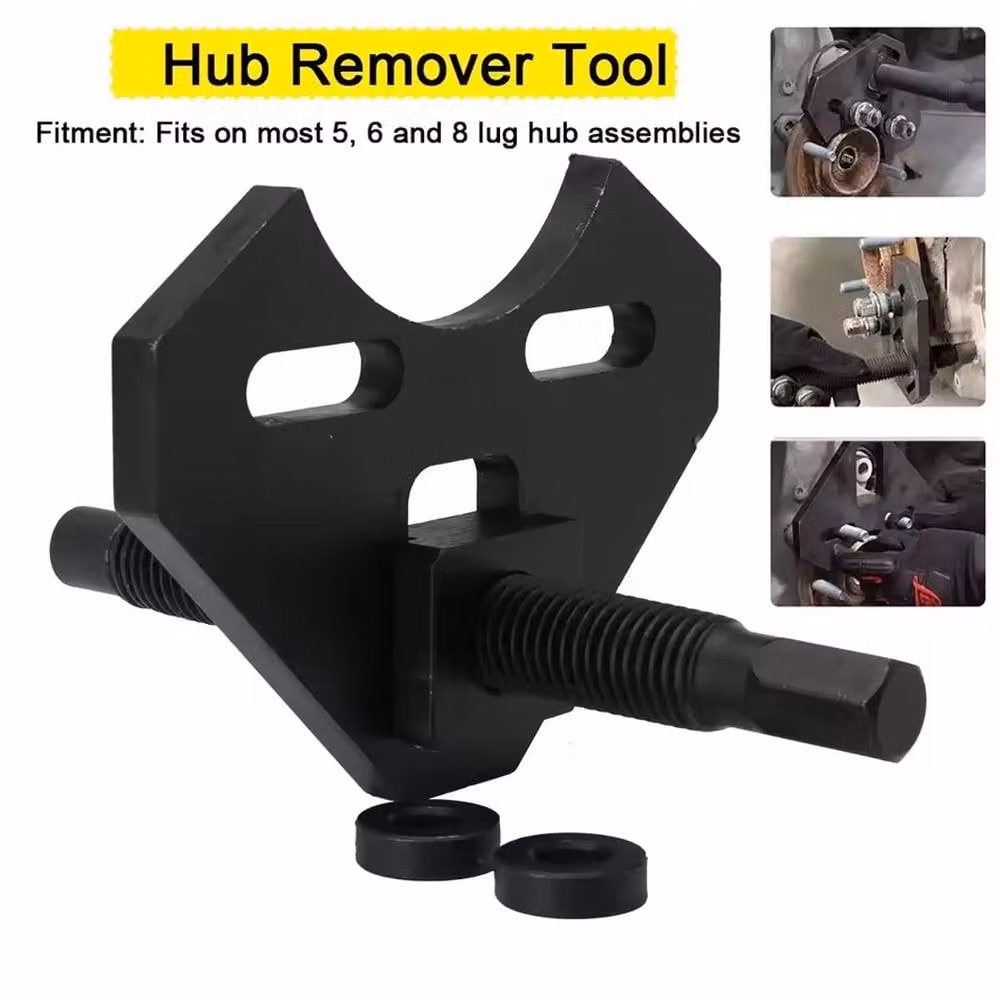 Ventryn Hub Removal Tool Kit with Steel Wheel Bearing Hub Remover Plate in Black – 3
