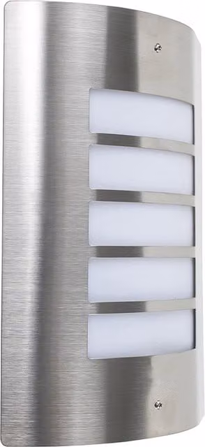 ValueLights Medlock Silver Outdoor Wall Bulkhead Light in Stainless Steel