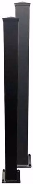 Ready Made Gates Surface-Mounted Aluminium Pedestrian Gate Post, Grey, H: 240 cm, W: 5 cm, D: 5 cm