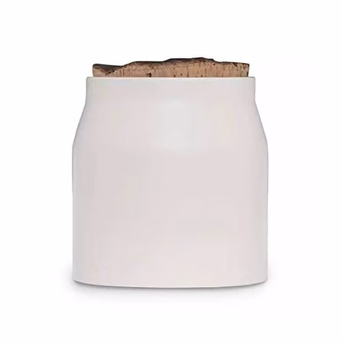 Tower Small Airtight Ceramic Storage Jar in White or Beige