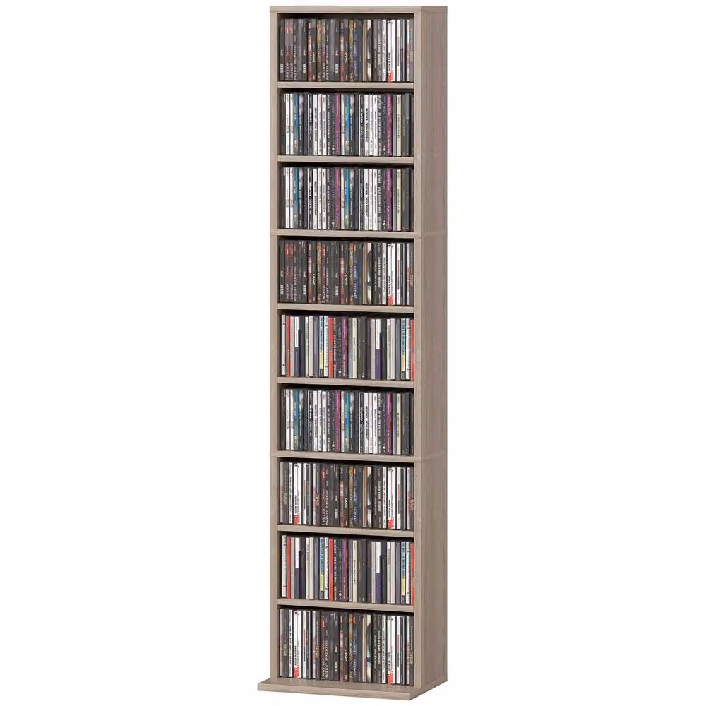 Rolipo 260 CD Narrow Media Storage Unit in Brown – 2