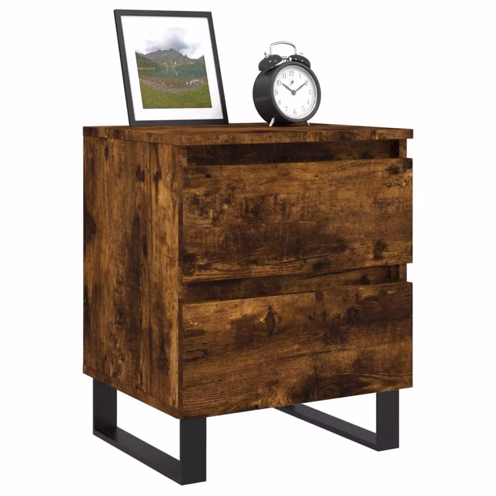 Berkfield Home Bedside Cabinet in Smoked Oak Brown, W/D/H: 40 x 35 x 50 cm – 3