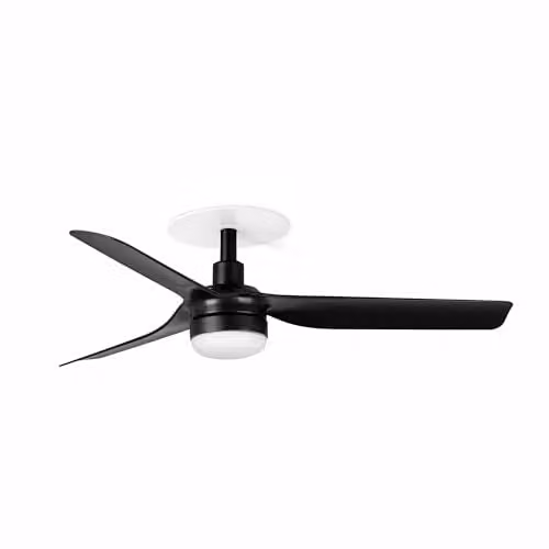 Faro Barcelona Mini Punt Recessed LED Ceiling Fan, Black, 90 cm, 20W