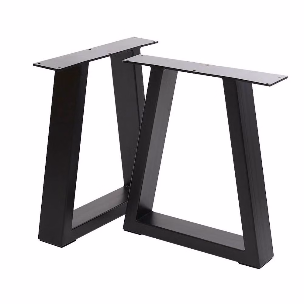 Kelvenix 2x Heavy Duty Industrial Metal Legs, Black, W: 7 cm, D: 70 cm, H: 90 cm – 3