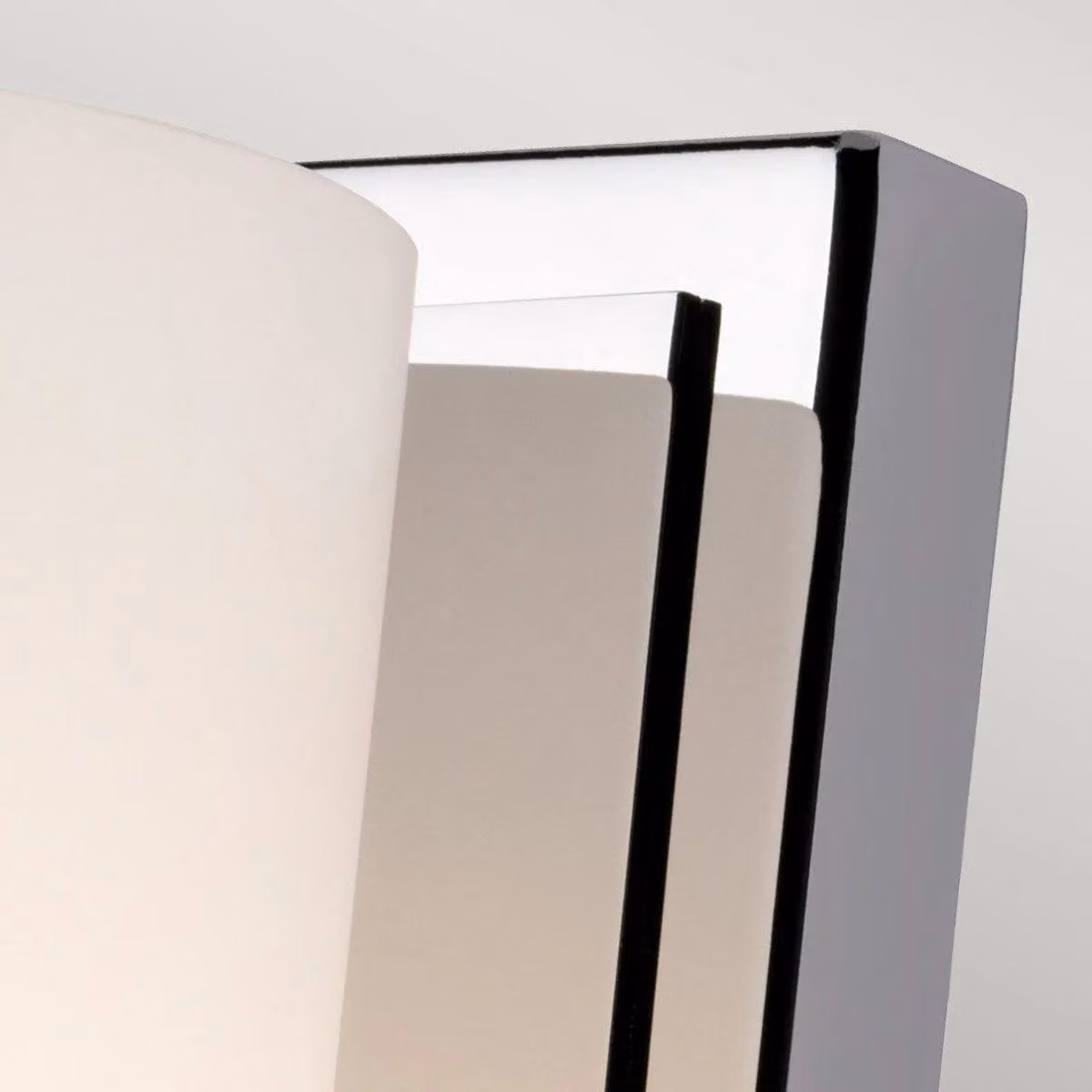 Netlighting Amalia Grey IP44 Small Bathroom Wall Light with Glass and Chrome Details – 3