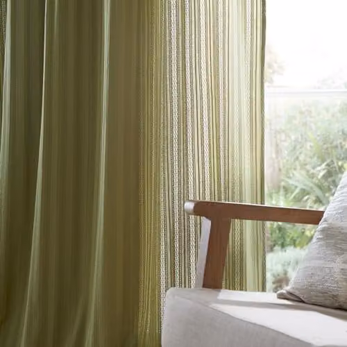 Pineapple Elephant Zofia Broderie Cotton Anglaise Tab Top Voile Curtain Panel in Green, W: 140 cm, H: 229 cm – 3