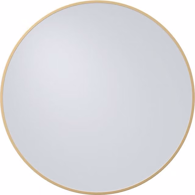 Livingandhome Modern Round Gold Wall Hanging Mirror