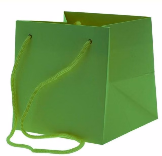 KDMD Lime Green Paper Hand Tie Cards, 12 Pack