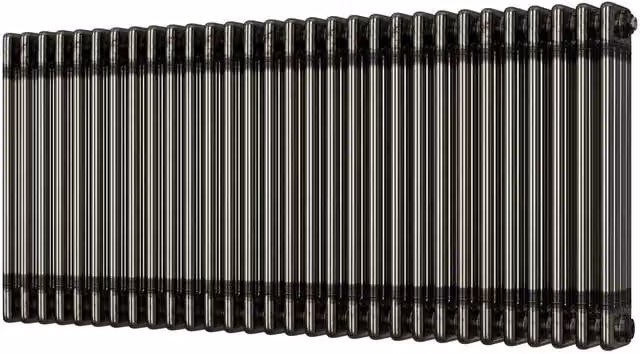 Alpha Raw Metal 4 Column Radiator in Silver Stainless Steel, H: 59.2 cm, W: 134 cm, D: 60 cm