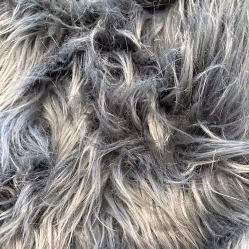Kampala Hill Faux Rabbit Fur Area Rug in Grey, W/D/H: 60 x 90 x 1 cm – 4