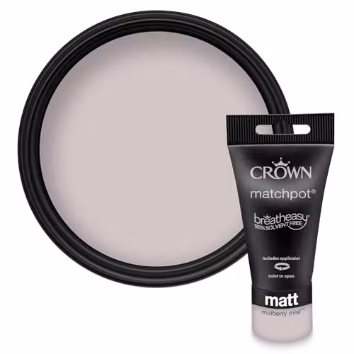 Crown Mauve Matt Water Based Walls and Ceilings Paint Tester Pot 40ml – 1