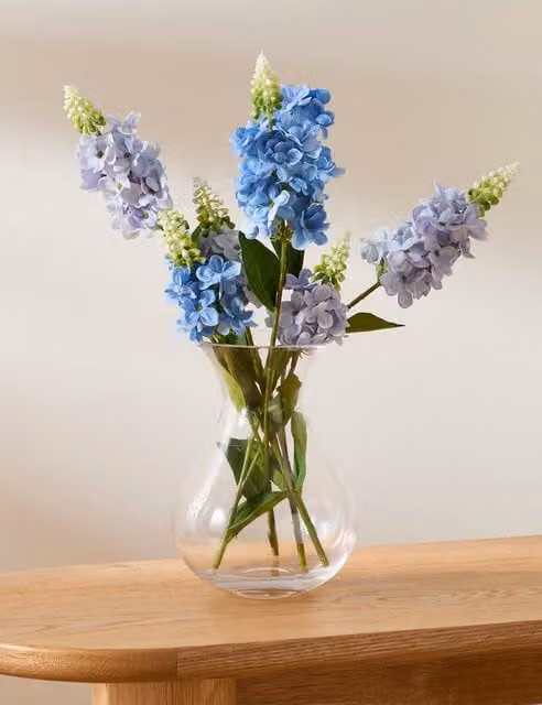 M&S Clear Glass Medium Round Bouquet Vase