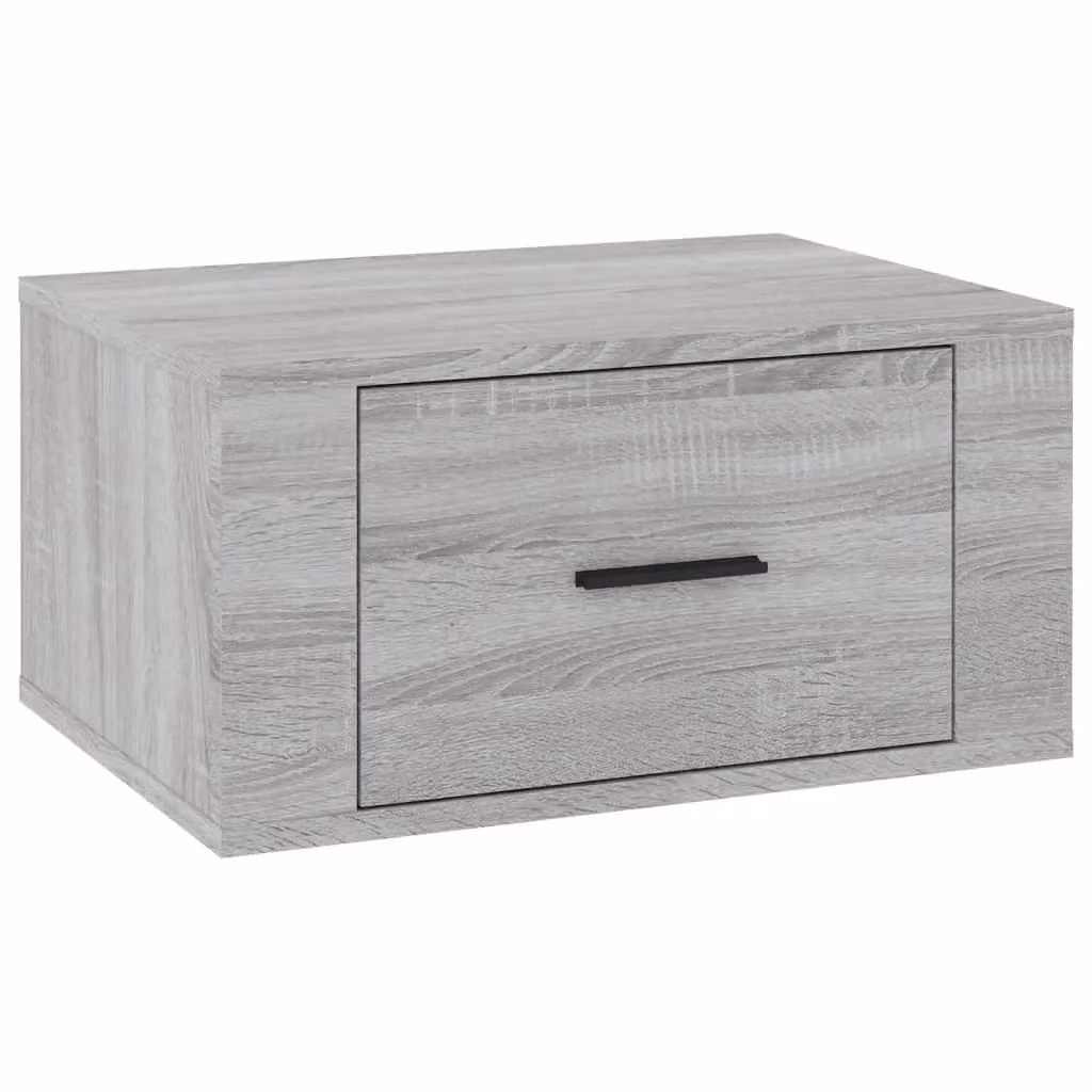 Berkfield Home Wall-mounted Bedside Cabinet in Grey Sonoma, W: 50 cm, D: 36 cm, H: 25 cm – 2