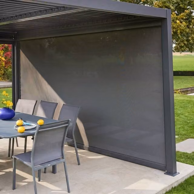 Sweekeek Palace Pergola Aluminium Blind in Dark Grey, 4m