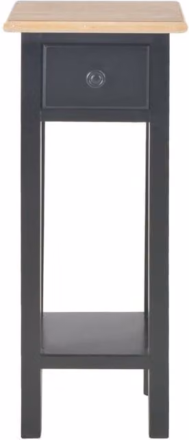 Berkfield Home Black Wood Side Table, W/D/H: 27 x 27 x 65.5 cm