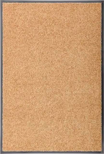 Berkfield Home Washable Non-Slip Doormat, Beige, W: 60 cm, D: 90 cm – 1