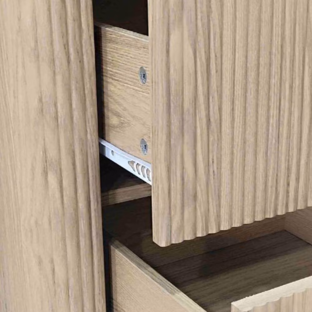 Home Source Winthorpe 2 Drawer Wooden Bedside Cabinet Nightstand in Light Oak – 2