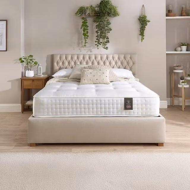 Aspire Natural Cashmere and Silk 3000 Pocket Mattress, White, W: 90 cm, D: 190 cm