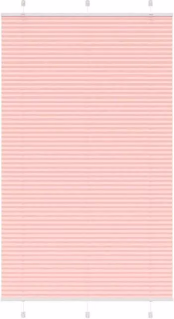 Berkfield Home Pink Single Pleat Polyester Fabric Blind, W: 115 cm, H: 200 cm