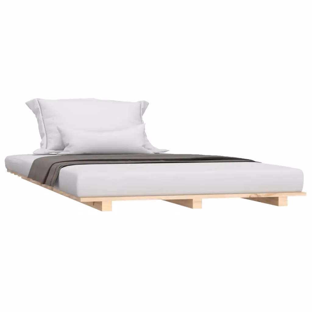 Berkfield Home Small Single Solid Wood Pine Bed Frame, Brown, W: 75 cm, L: 190 cm – 2