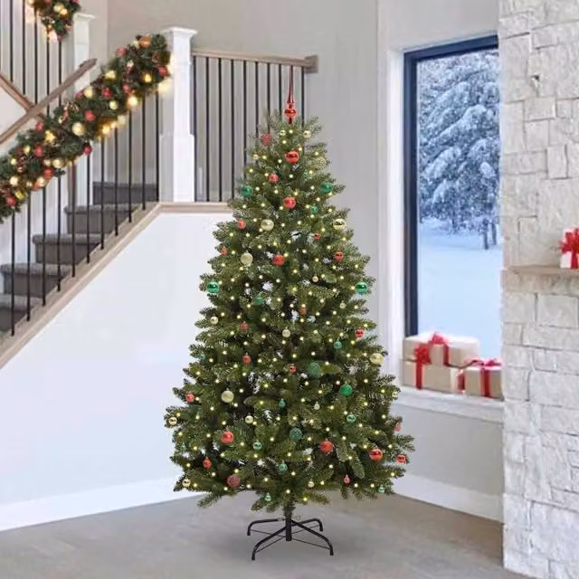 Berkfield Home Green Artificial Christmas Tree with Stand, Height: 240 cm, PVC and Metal – 1