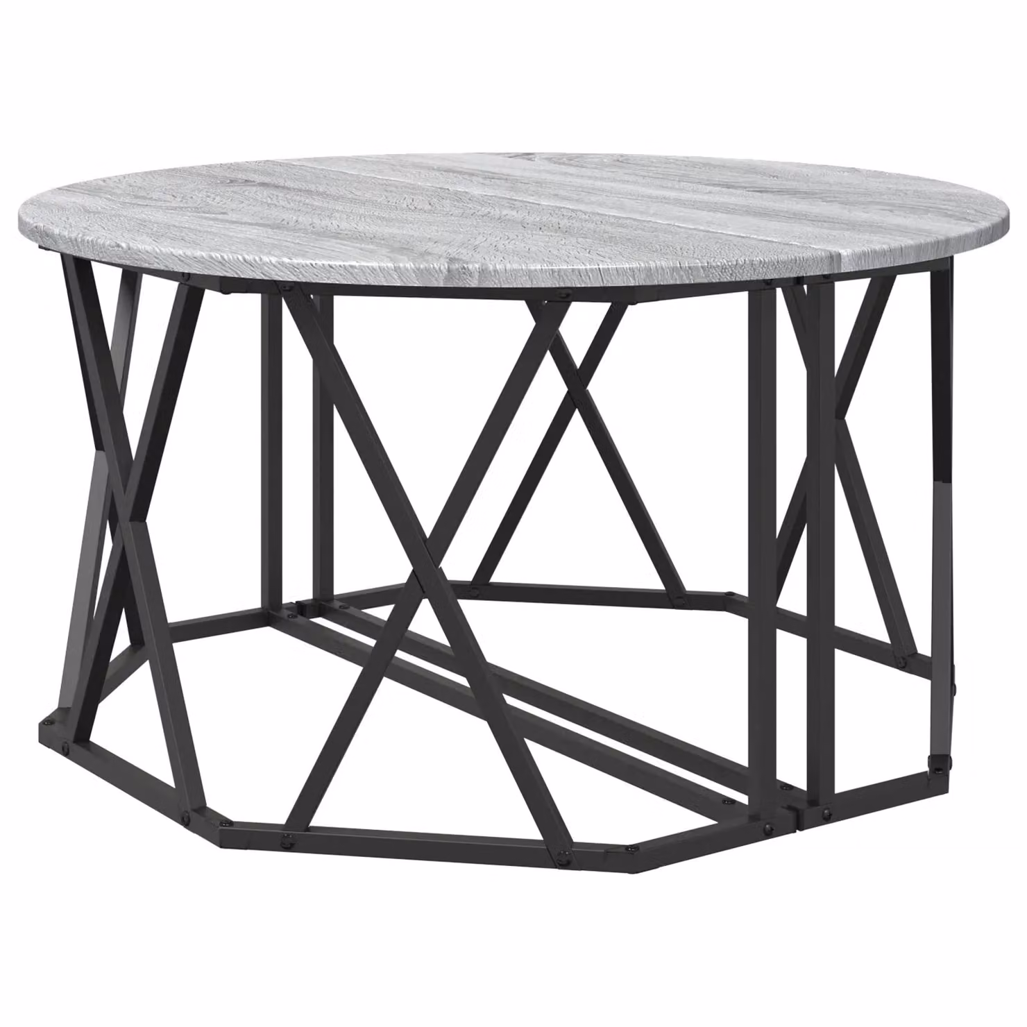 Berkfield Home Sonoma Coffee Table in Grey, W/D/H: 80 x 80 x 42 cm – 3