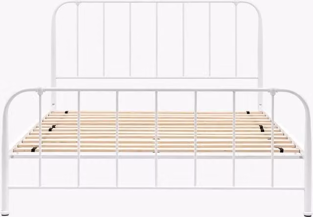 Perch & Parrow Drowsy Classic Metal King Bedstead in White