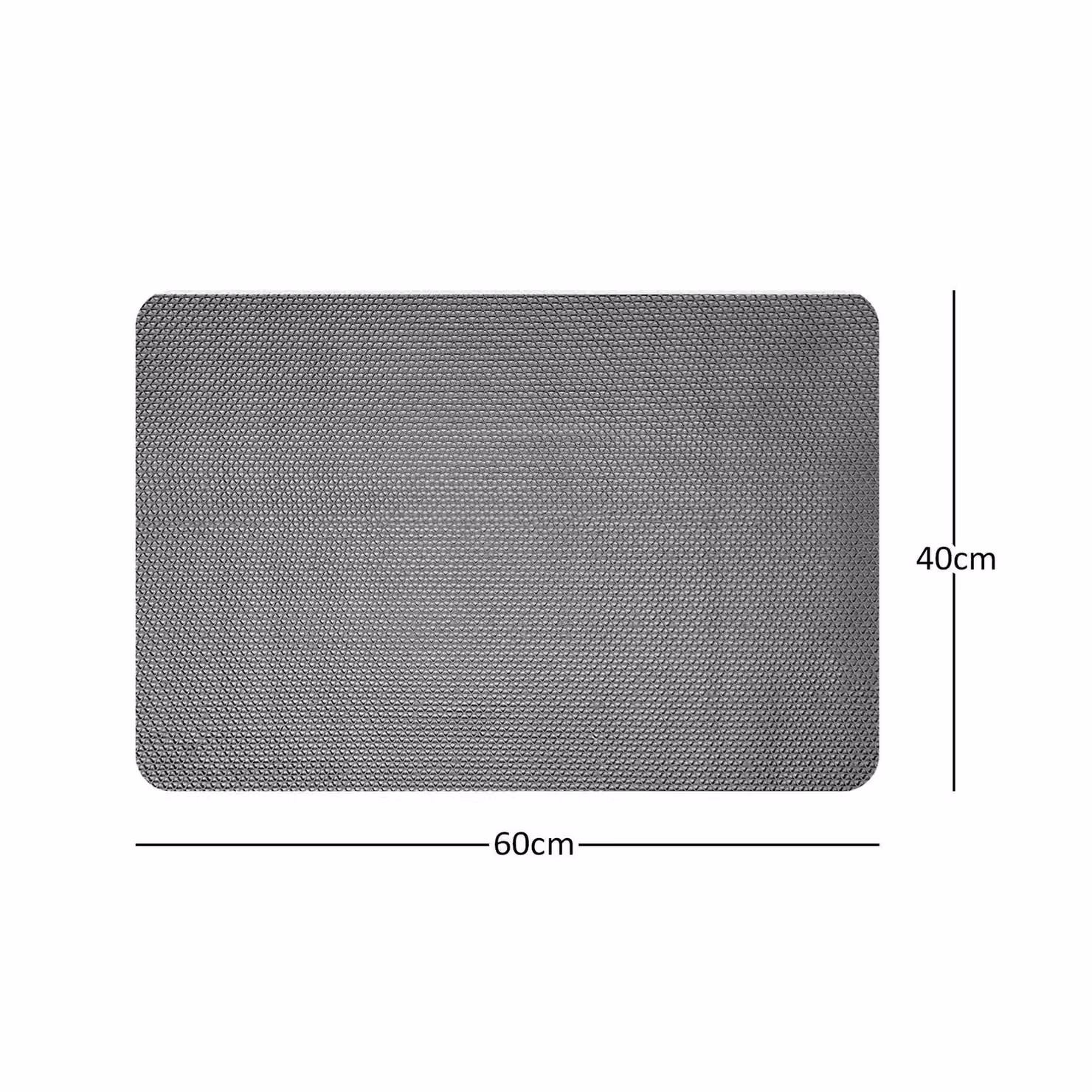 Nicoman Reversible Non-Slip PVC Shower Mat in Grey and Brown, W: 60 cm, D: 40 cm – 3