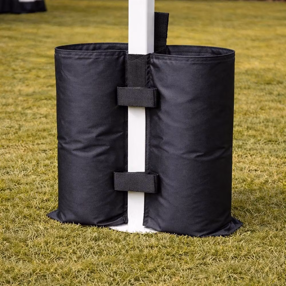 EONLION Black Polyester and PVC Parasol and Gazebo Sand Bag Weights, 4 Pack, 100 cm – 4