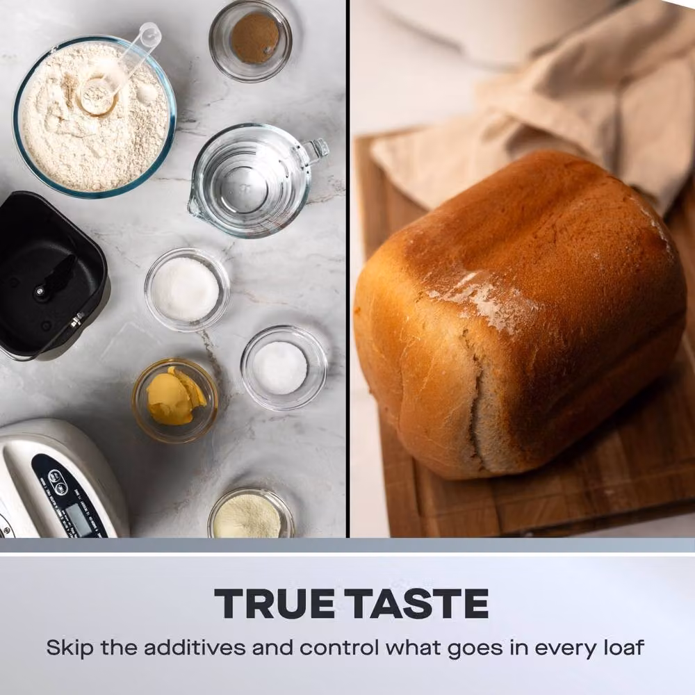 Daewoo White Bread Maker Machine with 11 Programs, Timer and Gluten Free Setting, 700g/900g Capacity – 4