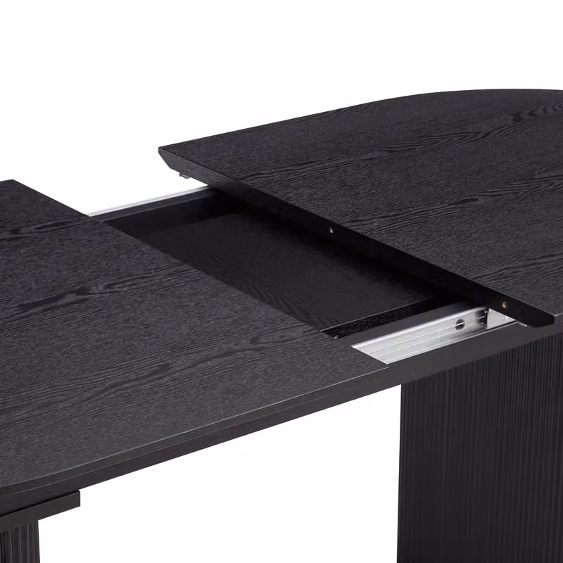 Home Detail Talia Black Oval Extending Japandi Dining Table – 3