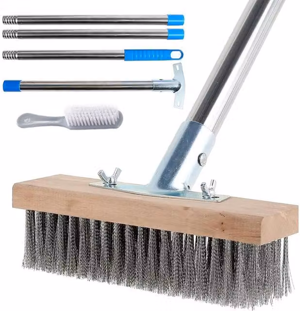 Ventryn Heavy Duty Steel Wire Broom Brush with 160 cm Long Handle – 1