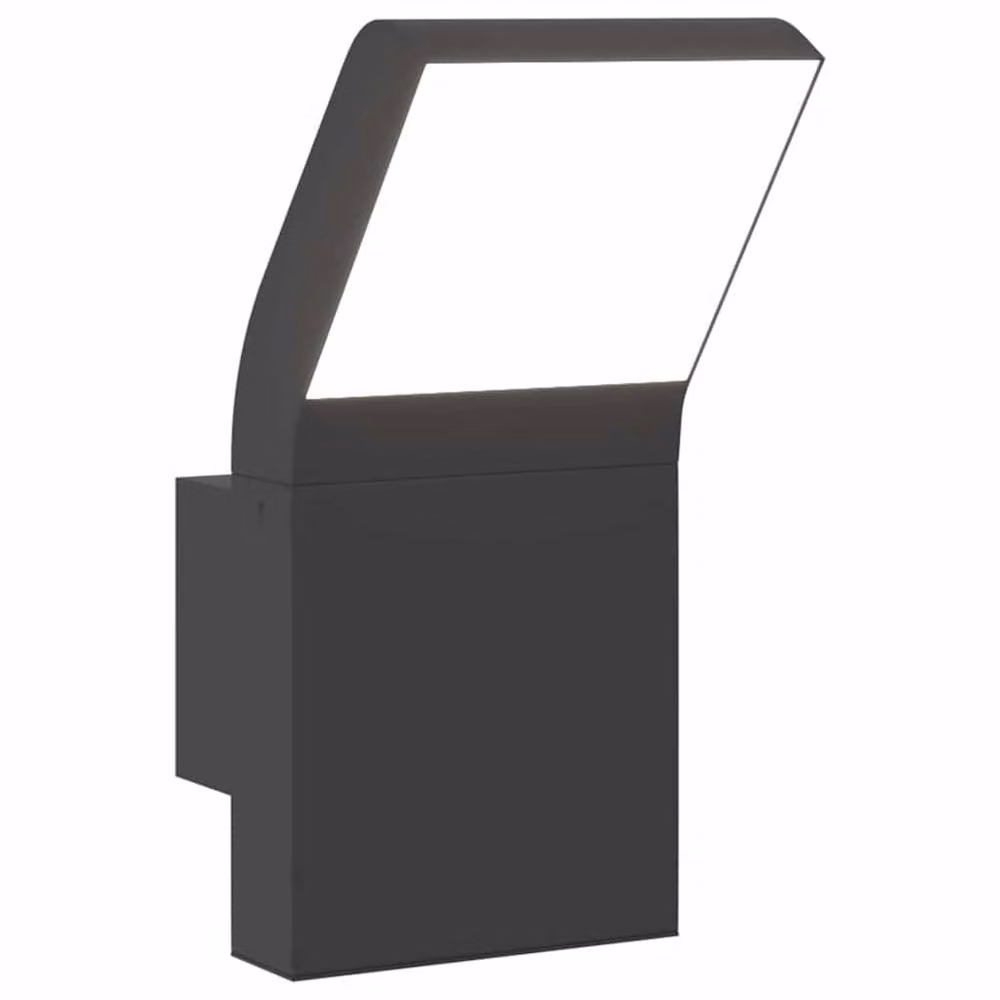 Berkfield Home Modern Rectangular Outdoor LED Wall Light in Black Die-cast Aluminium – 2