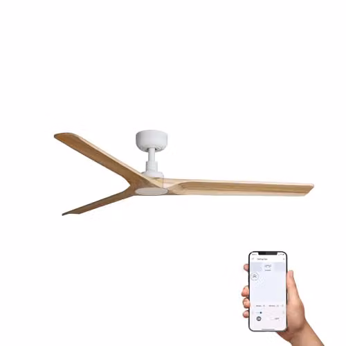 Faro Heywood Large 3 Blade Ceiling Fan in Matt White with Tuya Smart Home App Control