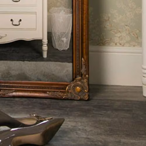 Melody Maison Vintage Gold Rectangular Wall Mirror W: 47 cm, H: 142 cm – 3