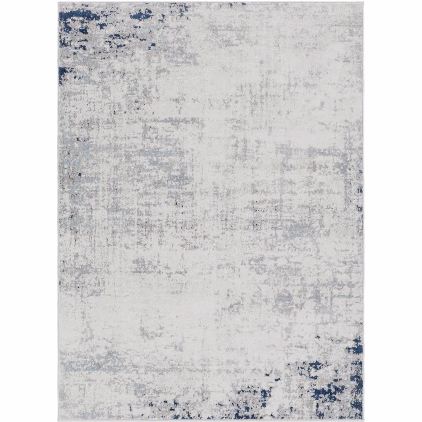 Livabliss Roma Abstract Modern Marble Round Rug in Dark Blue, Grey, Brown and Blue, Diameter: 160 cm – 2