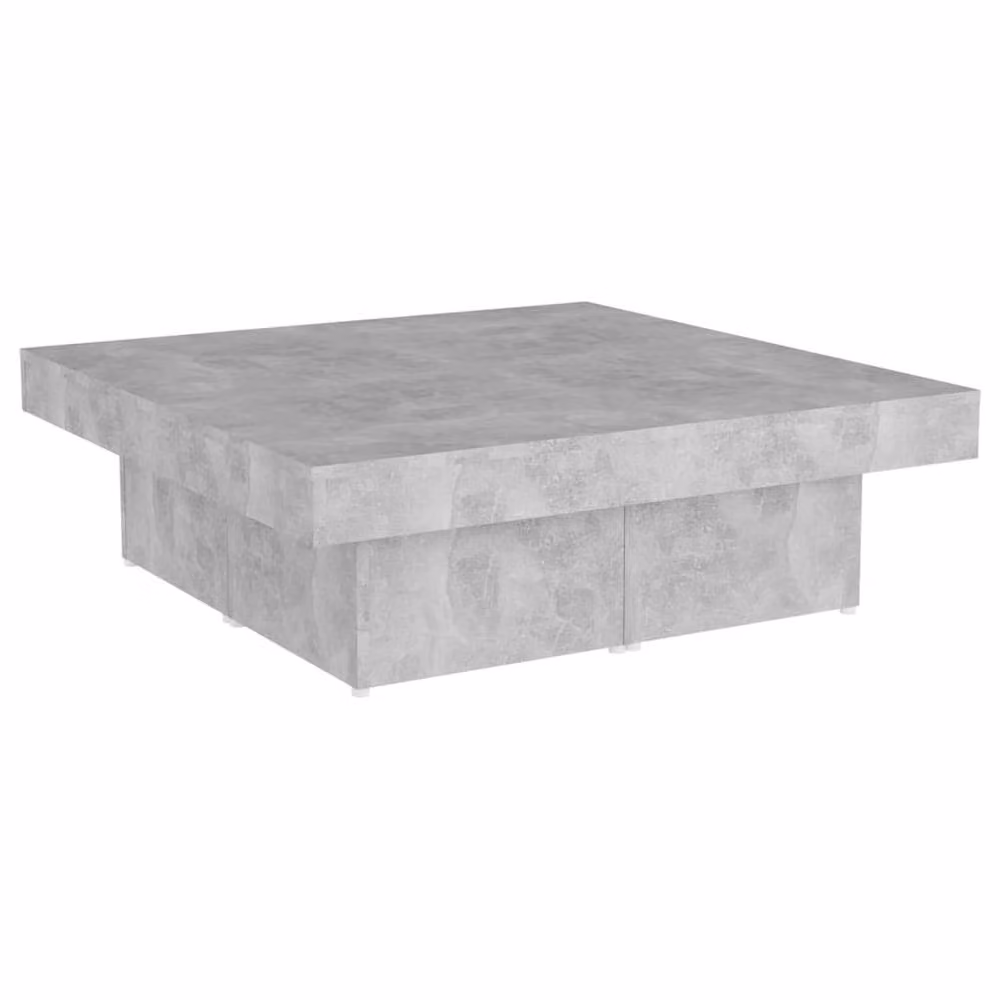 Berkfield Home Decorative Coffee Table in Concrete Grey, W/D/H: 90 x 90 x 28 cm – 2