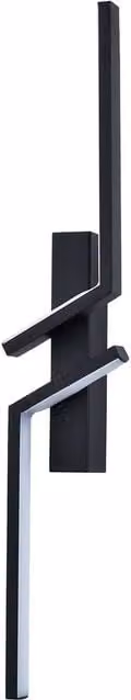 Happy Homewares Sleek Double Stick LED Feature Wall Light Fitting in Matte Sand Black – 1