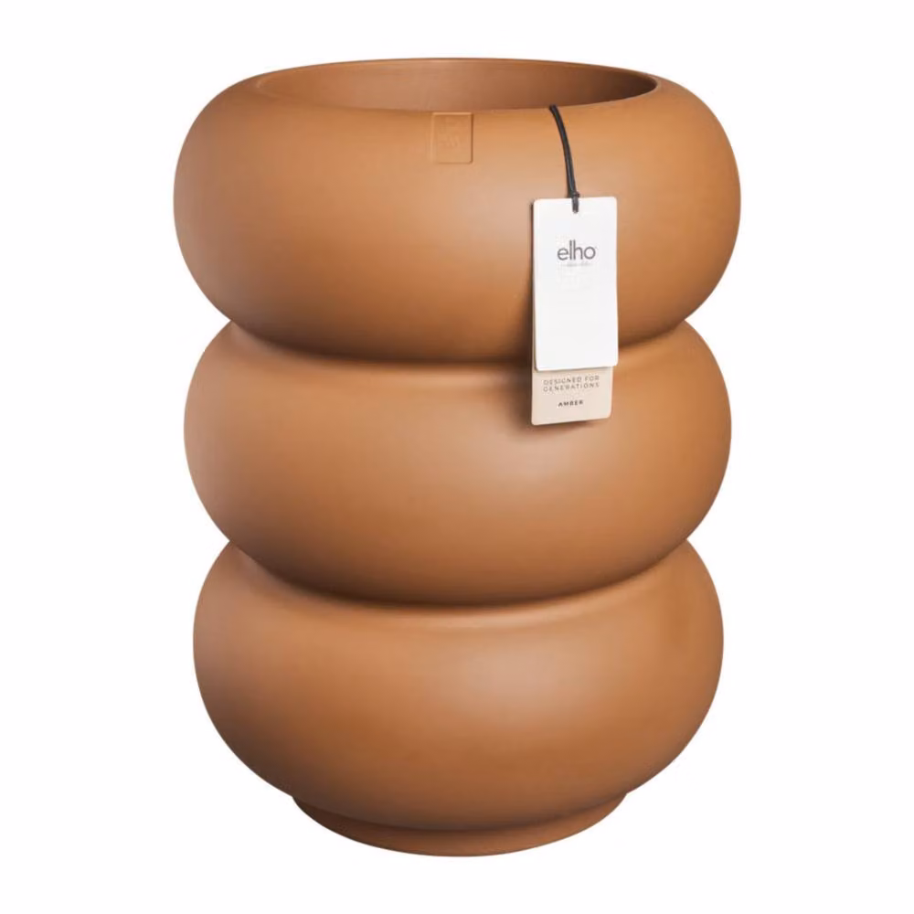 Charles Bentley Elho Amber Roll High 43 Planter in Brown for Indoor and Outdoor Use – 4