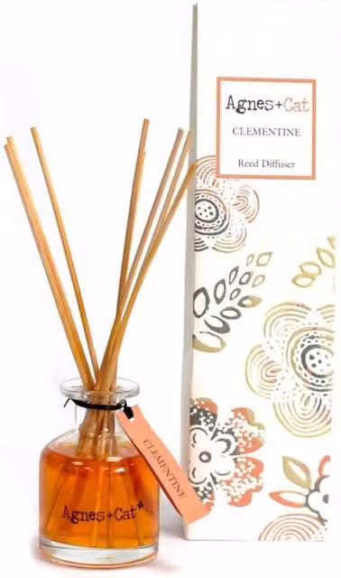 KDMD Clementine Reed Diffuser 140ml, Fresh Citrus and Fruity Home Fragrance in Orange