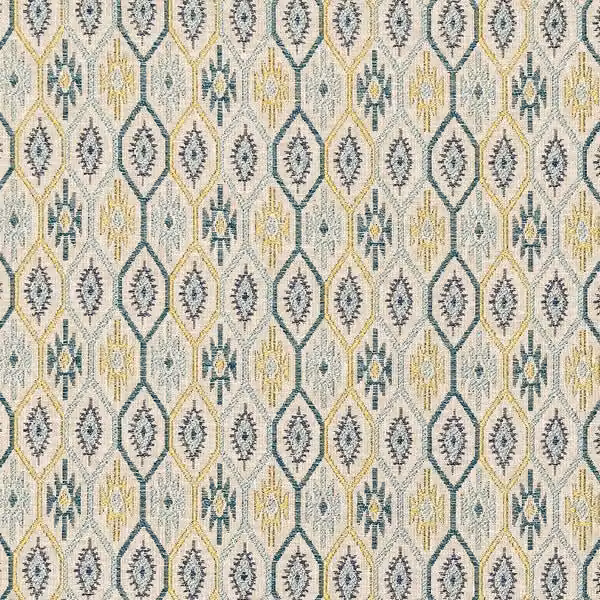 Terrys Santa Maria Fabric in Seafoam, Blue, Yellow and Multicolour