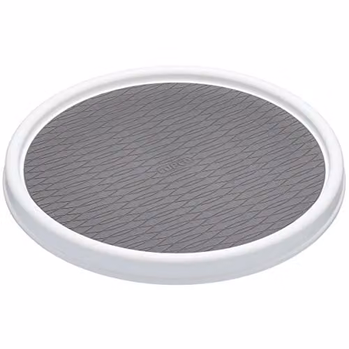 Copco Basics Lazy Susan Turntable and Kitchen Cupboard Organiser, Diameter: 30 cm, White/Grey