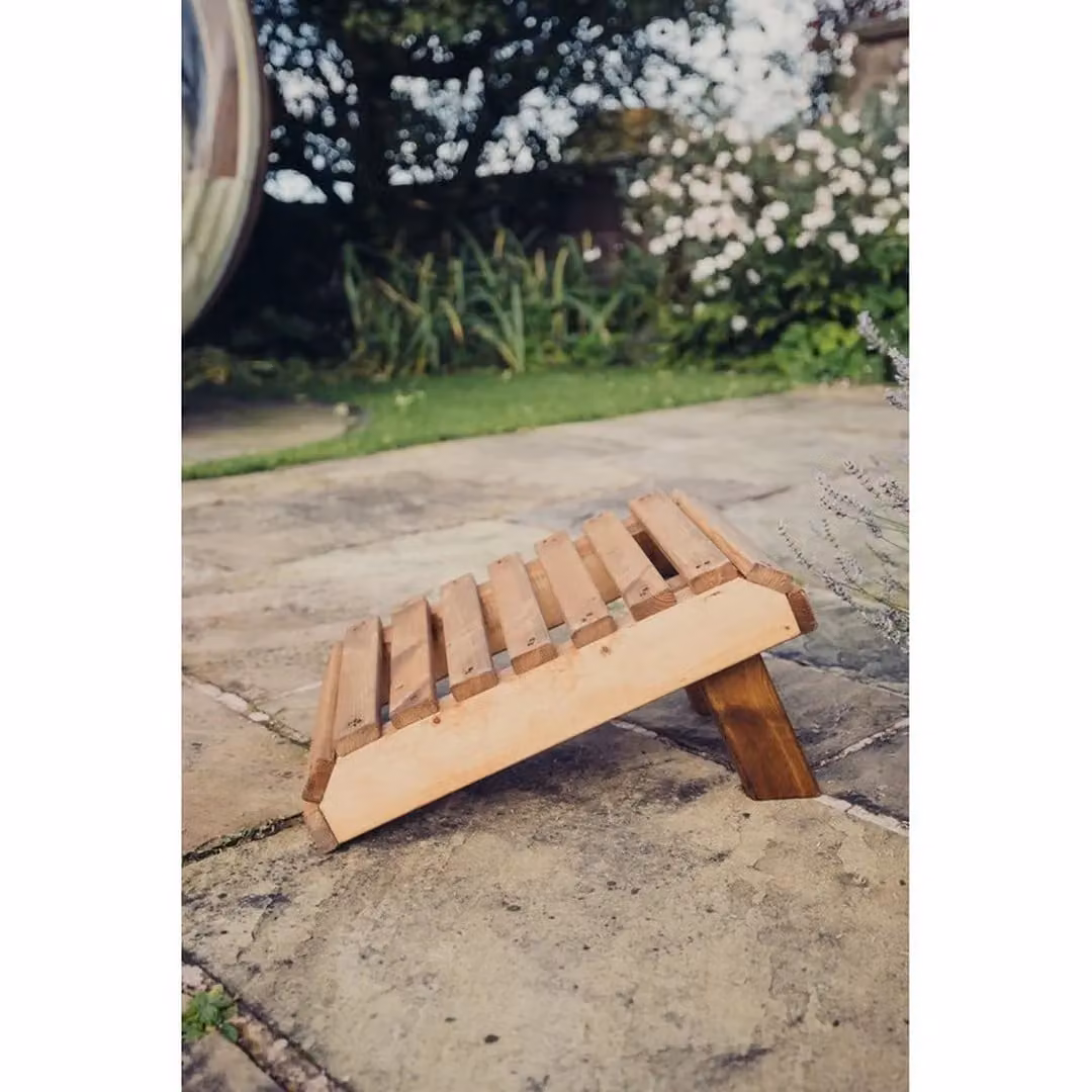 Churnet Valley Garden Furniture Ltd Valley Pine Wood Footstool in Brown – 3