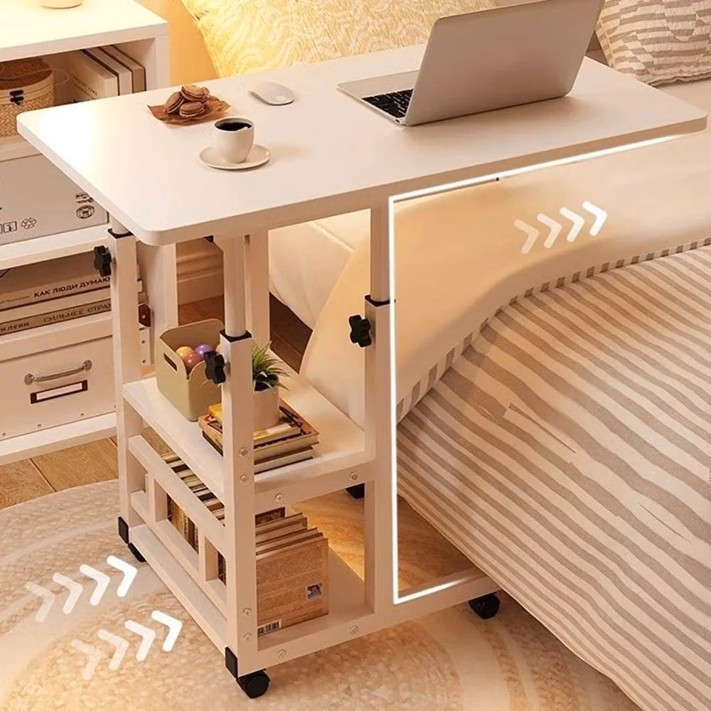 Ventryn Portable Adjustable Folding Laptop Stand and Computer Desk in White – 2