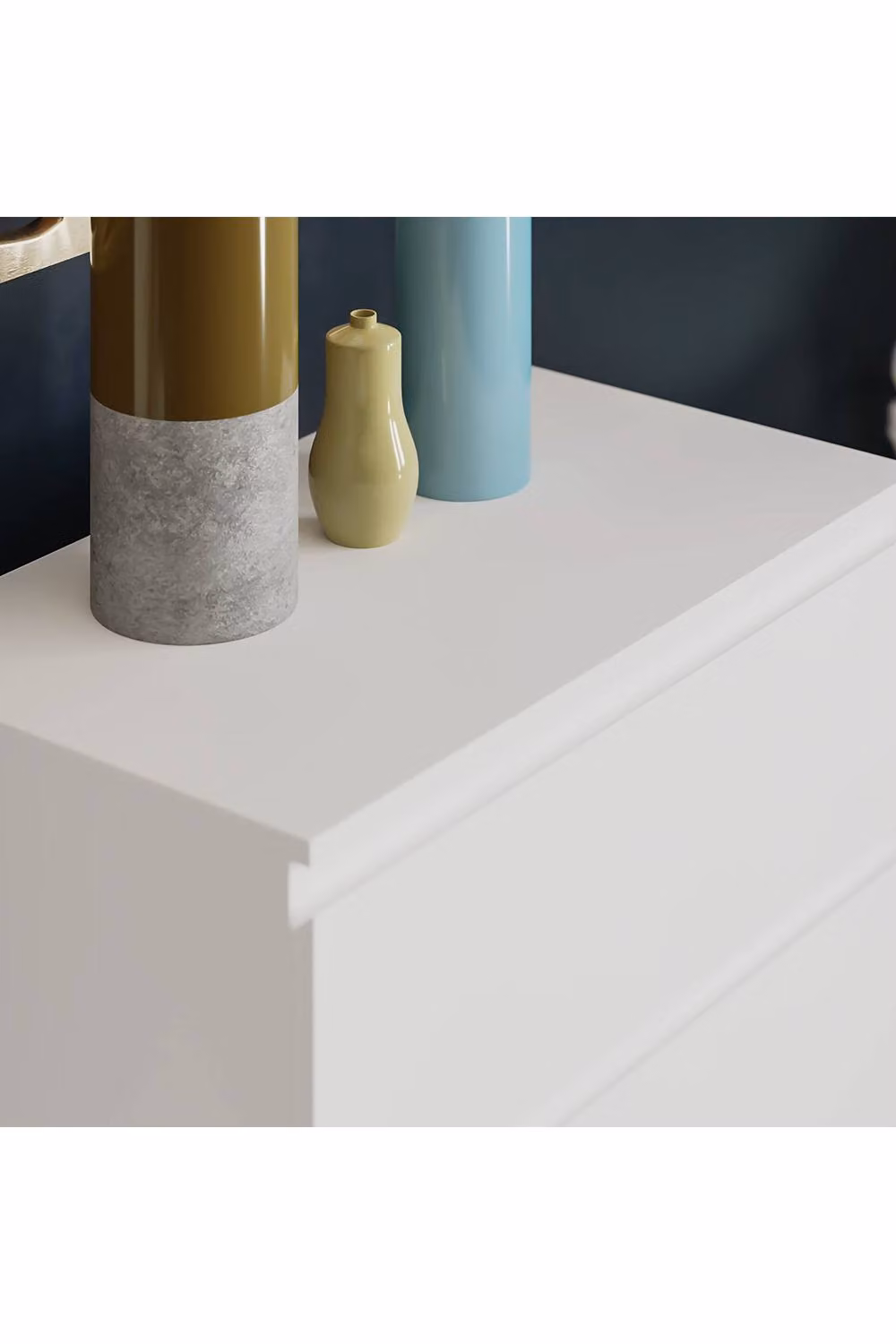 HD Designs Denver 5 Drawer Chest of Drawers in White – 4