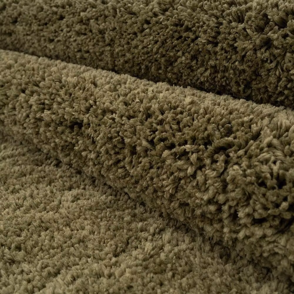 Kukoon Moroccan Shaggy Rug, Machine Washable Deep Pile Fluffy Bedroom Mat, Green, W: 200 cm, D: 290 cm – 2