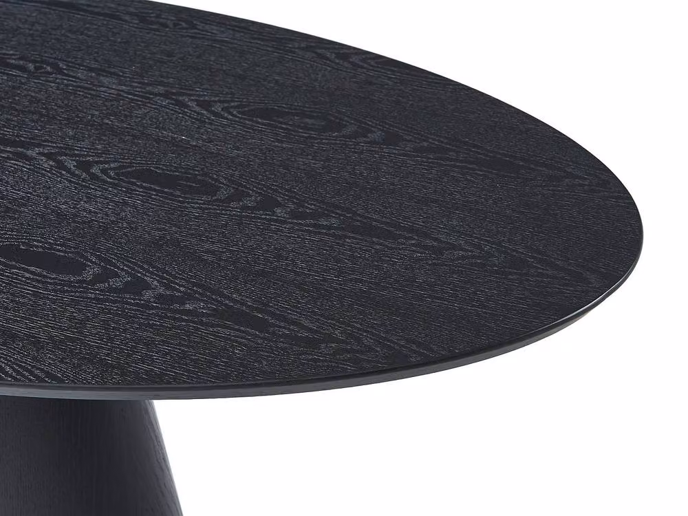Vente-unique Antelada 6-Seater Oval Dining Table in Black MDF, W/D/H: 180 x 90 x 75 cm – 3