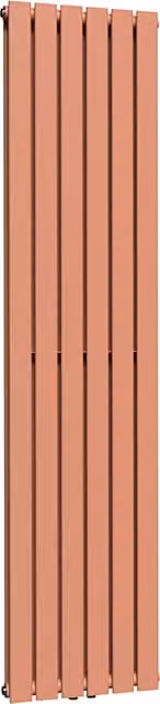 Lux Heat Flat Coloured Vertical Double Radiator in Coral, H 180 cm x W 42 cm